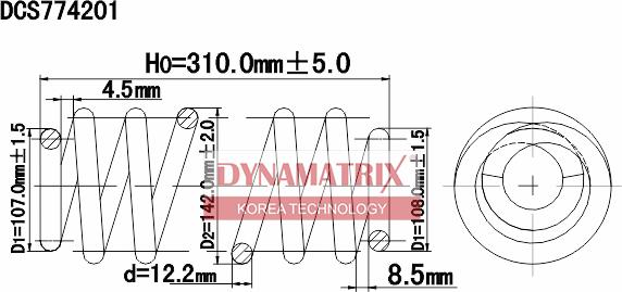 Dynamatrix DCS774201 - Coil Spring autospares.lv