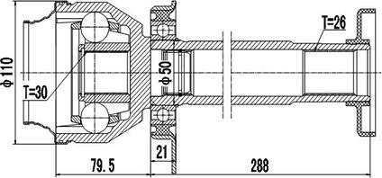 Dynamatrix DCV661021 - Joint Kit, drive shaft autospares.lv