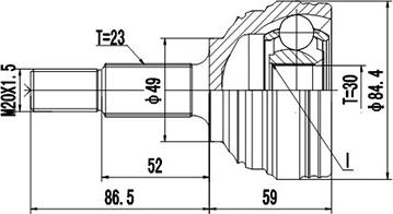 Dynamatrix DCV899085 - Joint Kit, drive shaft autospares.lv