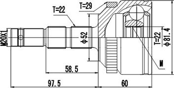 Dynamatrix DCV844005 - Joint Kit, drive shaft autospares.lv