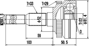 Dynamatrix DCV844011 - Joint Kit, drive shaft autospares.lv