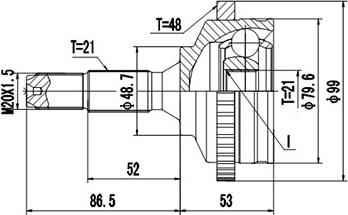 Dynamatrix DCV845067 - Joint Kit, drive shaft autospares.lv