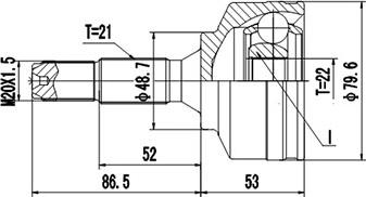 Dynamatrix DCV845011 - Joint Kit, drive shaft autospares.lv