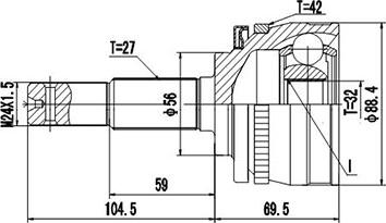 Dynamatrix DCV841007 - Joint Kit, drive shaft autospares.lv