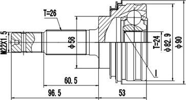 Dynamatrix DCV859001 - Joint Kit, drive shaft autospares.lv