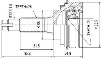 Dynamatrix DCV859018 - Joint Kit, drive shaft autospares.lv