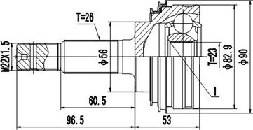 Dynamatrix DCV859020 - Joint Kit, drive shaft autospares.lv