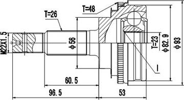 Dynamatrix DCV859021 - Joint Kit, drive shaft autospares.lv