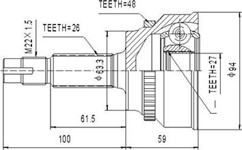 Dynamatrix DCV859175 - Joint Kit, drive shaft autospares.lv