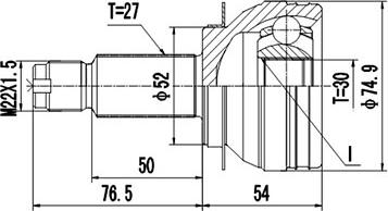 Dynamatrix DCV856042 - Joint Kit, drive shaft autospares.lv