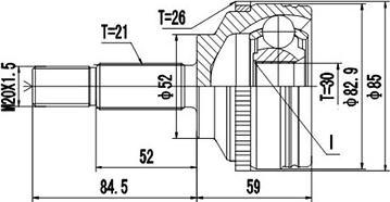 Dynamatrix DCV850004 - Joint Kit, drive shaft autospares.lv