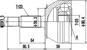 Dynamatrix DCV850007 - Joint Kit, drive shaft autospares.lv