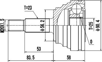 Dynamatrix DCV850026 - Joint Kit, drive shaft autospares.lv