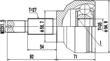 Dynamatrix DCV850113 - Joint Kit, drive shaft autospares.lv