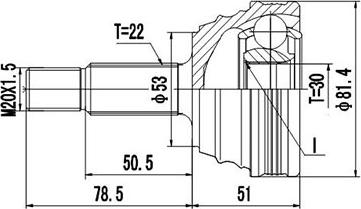 Dynamatrix DCV853005 - Joint Kit, drive shaft autospares.lv