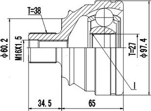 Dynamatrix DCV861005 - Joint Kit, drive shaft autospares.lv