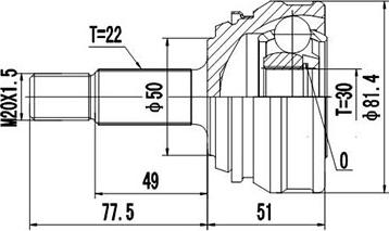 Dynamatrix DCV861001 - Joint Kit, drive shaft autospares.lv