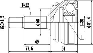 Dynamatrix DCV861013 - Joint Kit, drive shaft autospares.lv