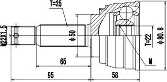 Dynamatrix DCV809004 - Joint Kit, drive shaft autospares.lv