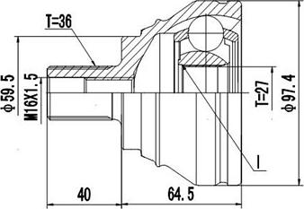 Dynamatrix DCV803002 - Joint Kit, drive shaft autospares.lv