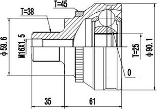 Dynamatrix DCV803014 - Joint Kit, drive shaft autospares.lv