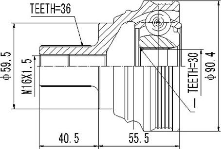 Dynamatrix DCV803037 - Joint Kit, drive shaft autospares.lv