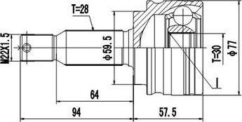 Dynamatrix DCV815011 - Joint Kit, drive shaft autospares.lv