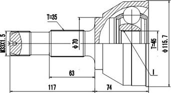 Dynamatrix DCV810050 - Joint Kit, drive shaft autospares.lv