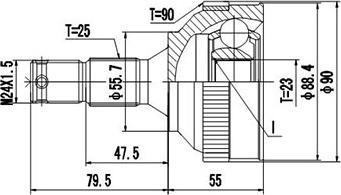 Dynamatrix DCV810005 - Joint Kit, drive shaft autospares.lv