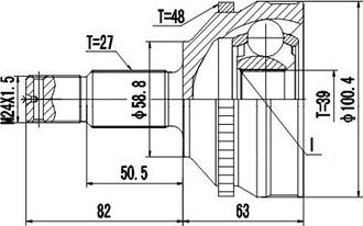 Dynamatrix DCV810015 - Joint Kit, drive shaft autospares.lv