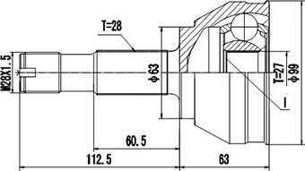 Dynamatrix DCV810010 - Joint Kit, drive shaft autospares.lv