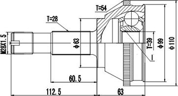 Dynamatrix DCV810013 - Joint Kit, drive shaft autospares.lv