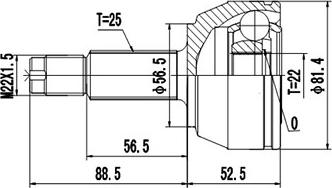 Dynamatrix DCV818006 - Joint Kit, drive shaft autospares.lv