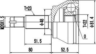 Dynamatrix DCV818015 - Joint Kit, drive shaft autospares.lv