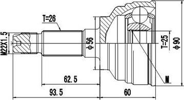 Dynamatrix DCV818031 - Joint Kit, drive shaft autospares.lv