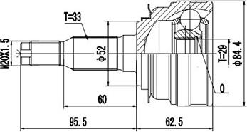 Dynamatrix DCV812001 - Joint Kit, drive shaft autospares.lv