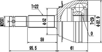 Dynamatrix DCV812003 - Joint Kit, drive shaft autospares.lv