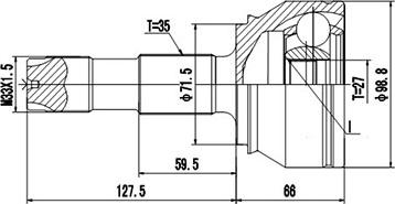 Dynamatrix DCV817055 - Joint Kit, drive shaft autospares.lv