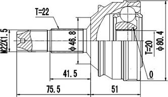 Dynamatrix DCV817001 - Joint Kit, drive shaft autospares.lv