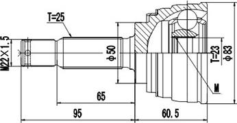 Dynamatrix DCV839054 - Joint Kit, drive shaft autospares.lv