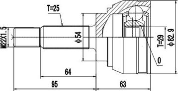 Dynamatrix DCV839021 - Joint Kit, drive shaft autospares.lv