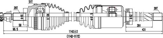 Dynamatrix DDS299151 - Drive Shaft autospares.lv