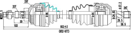 Dynamatrix DDS244039 - Drive Shaft autospares.lv