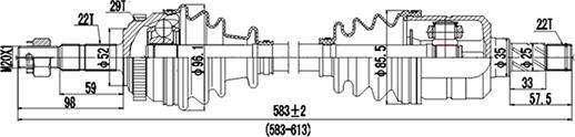 Dynamatrix DDS244027 - Drive Shaft autospares.lv