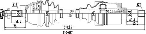 Dynamatrix DDS245004 - Drive Shaft autospares.lv