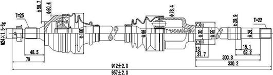 Dynamatrix DDS245113 - Drive Shaft autospares.lv