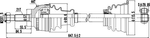 Dynamatrix DDS250009 - Drive Shaft autospares.lv