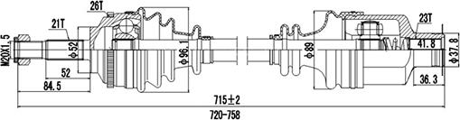 Dynamatrix DDS250017 - Drive Shaft autospares.lv