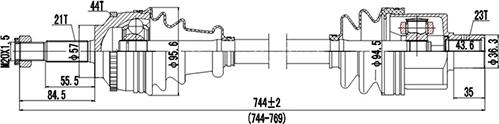 Dynamatrix DDS250021 - Drive Shaft autospares.lv