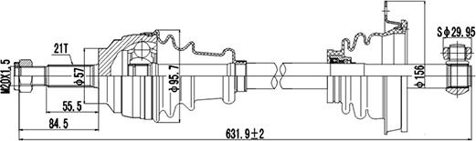 Dynamatrix DDS250150 - Drive Shaft autospares.lv